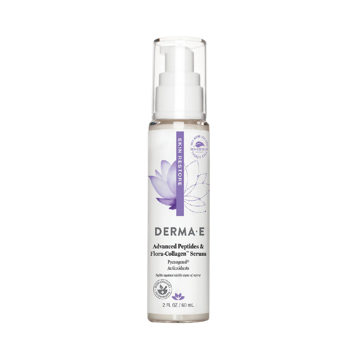 Derma E, Advanced Peptides and Flora-Collagen Serum, 2 Fl Oz