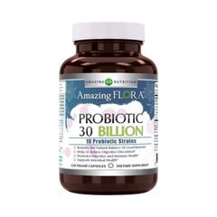 Amazing Flora, Probiotic 30 Billion 10 Probiotic Strains, 120 Capsules