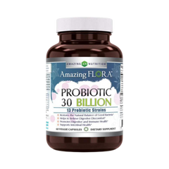 Amazing Flora, Probiotic 30 Billion 13 Probiotic Strains, 60 Vegetarian Capsules