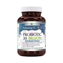 Amazing Flora, USDA Certified Organic Probiotic, 30 Billion 10 Strains, 60 Organic Tablets