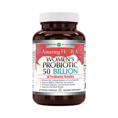 Amazing Flora, Probiotic 50 Billion 10 Probiotic Strains, 60 Vegetarian Capsules