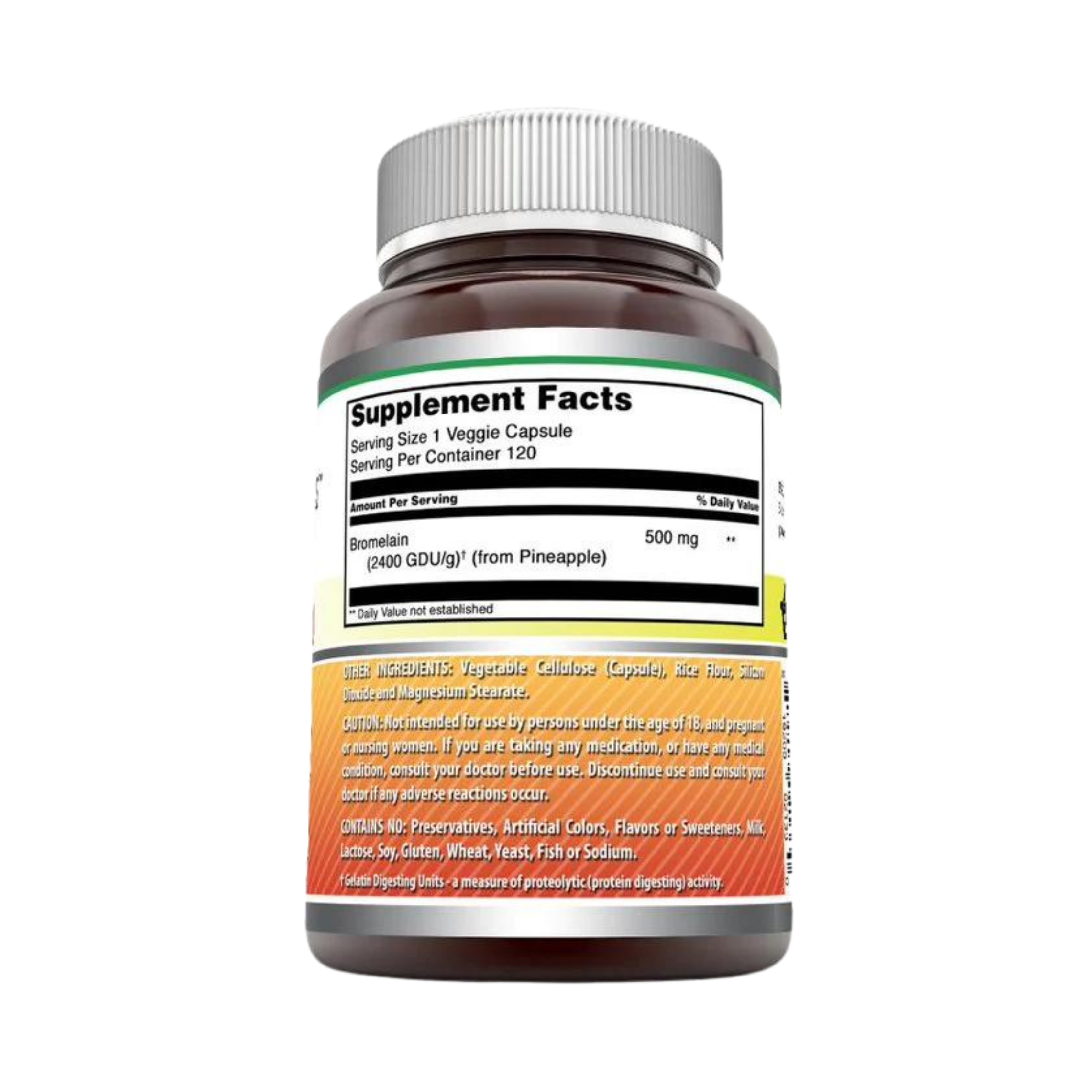 Amazing Formulas, Bromelain 2400 GDU, 500 mg, 120 Veggie Capsules