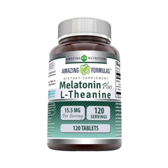 Amazing Formulas, Melatonin Plus L-Theanine, 10 Mg, 120 Tablets