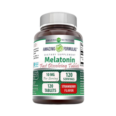 Amazing Formulas, Melatonin Quick Dissolve, Strawberry Flavor, 10 Mg, 120 Tablets