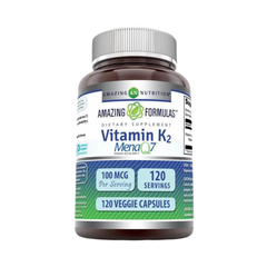 Amazing Formulas, Vitamin K2 MenaQ7, 100 Mcg, 120 Veggie Capsules