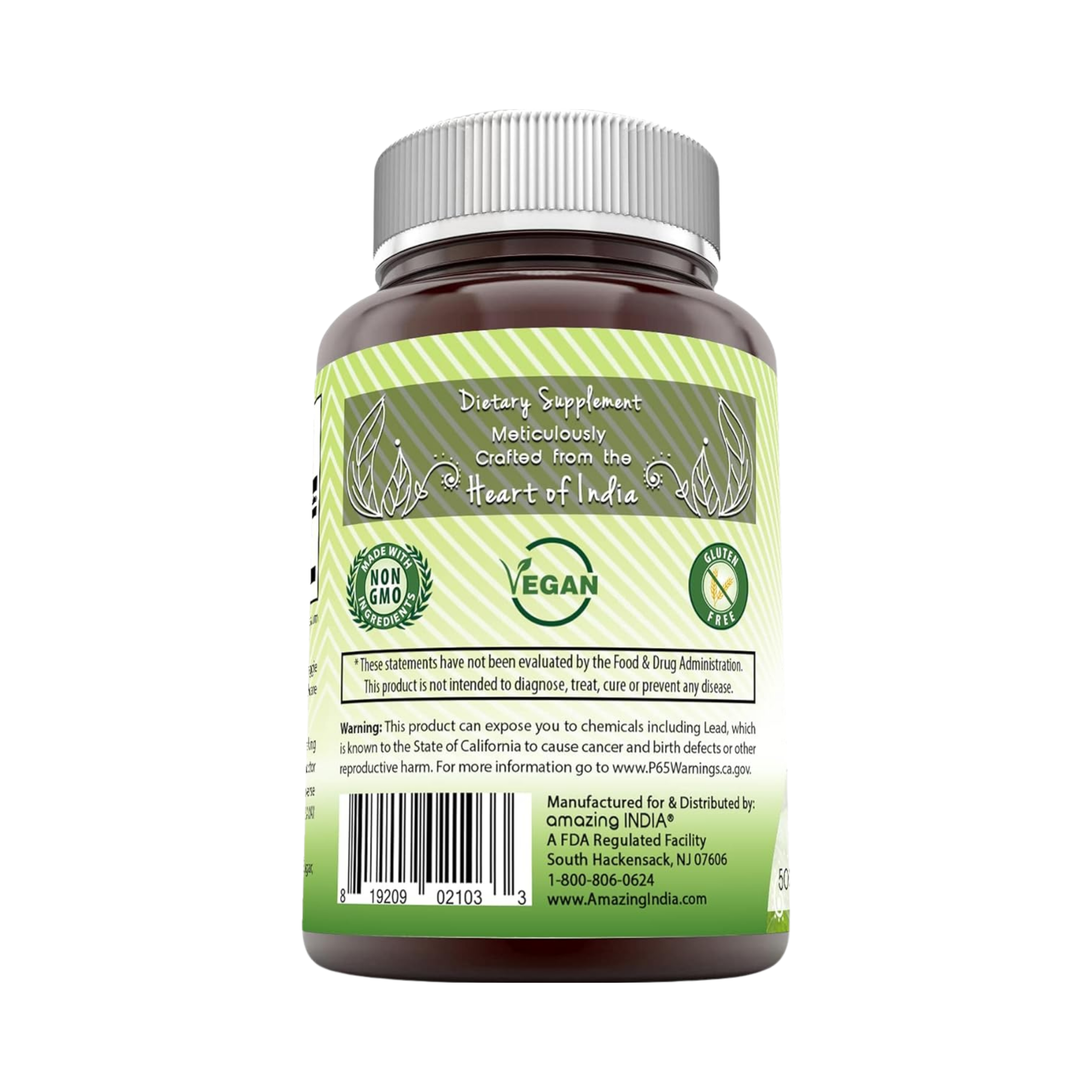 Amazing India, USDA Certified Organic Amla, 500 Mg, 120 Veggie Capsules