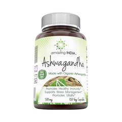 Amazing India, Ashwagandha Extract, 500 Mg, 120 Veggie Capsules