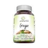 Amazing India, Organic Ginger, 500 Mg, 120 Vegiee Capsules