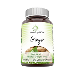 Amazing India, Organic Ginger, 500 Mg, 120 Vegiee Capsules