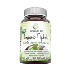 Amazing India, Organic Triphala, 500 Mg, 120 Organic Tablets