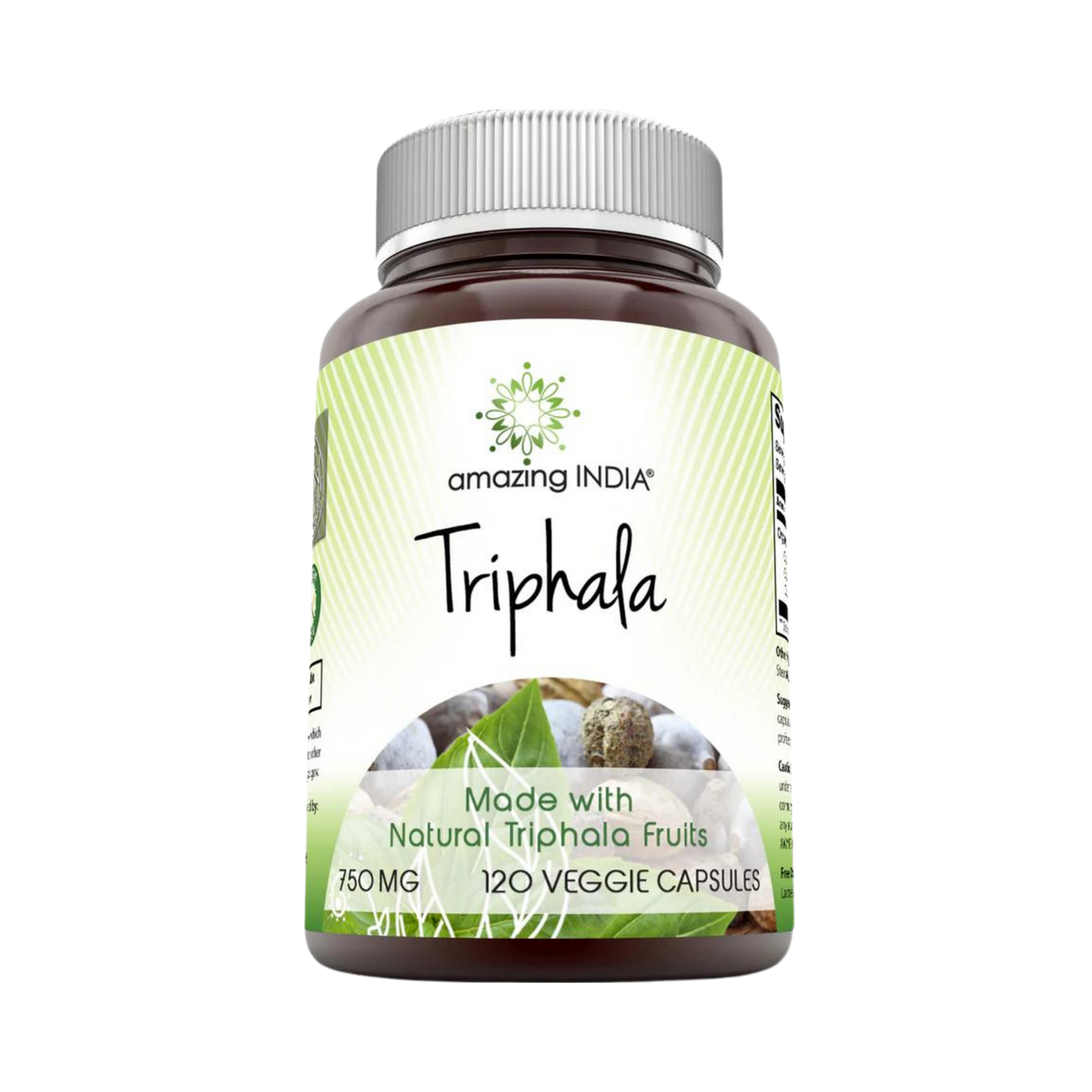 Amazing India, Organic Triphala, 750 Mg, 120 Veggie Capsules