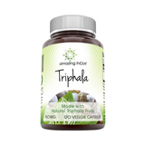 Amazing India, Organic Triphala, 750 Mg, 120 Veggie Capsules