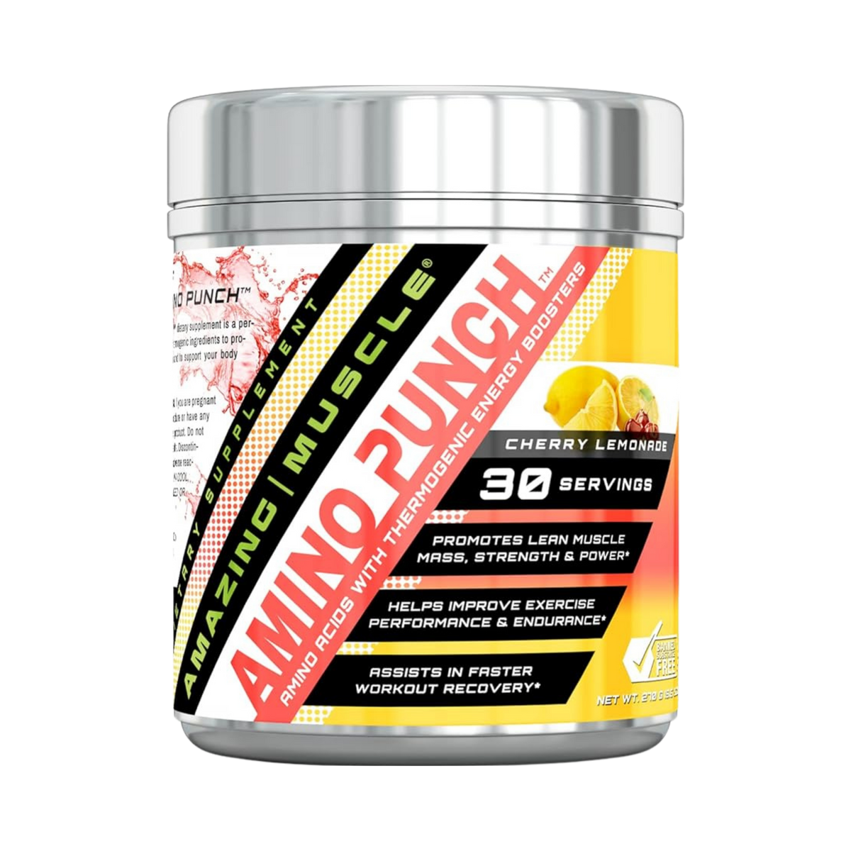 Amazing Muscle, Amino Punch, Cherry Lemonade, 30 Servings