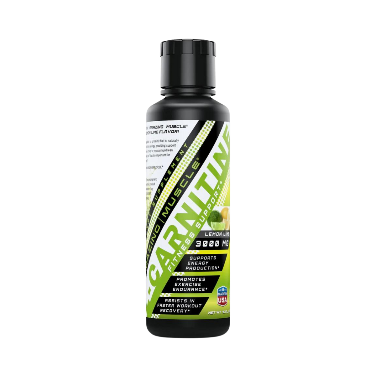 Amazing Muscle, L Carnitine 3000, Lemon Lime Flavor, 16 Fl Oz