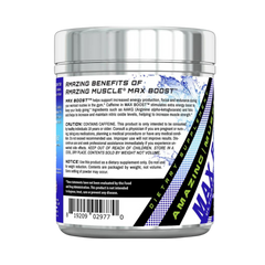 Amazing Muscle, Max Boost Advanced Pre-Workout Formula, Blue Raspberry, 60 Servings