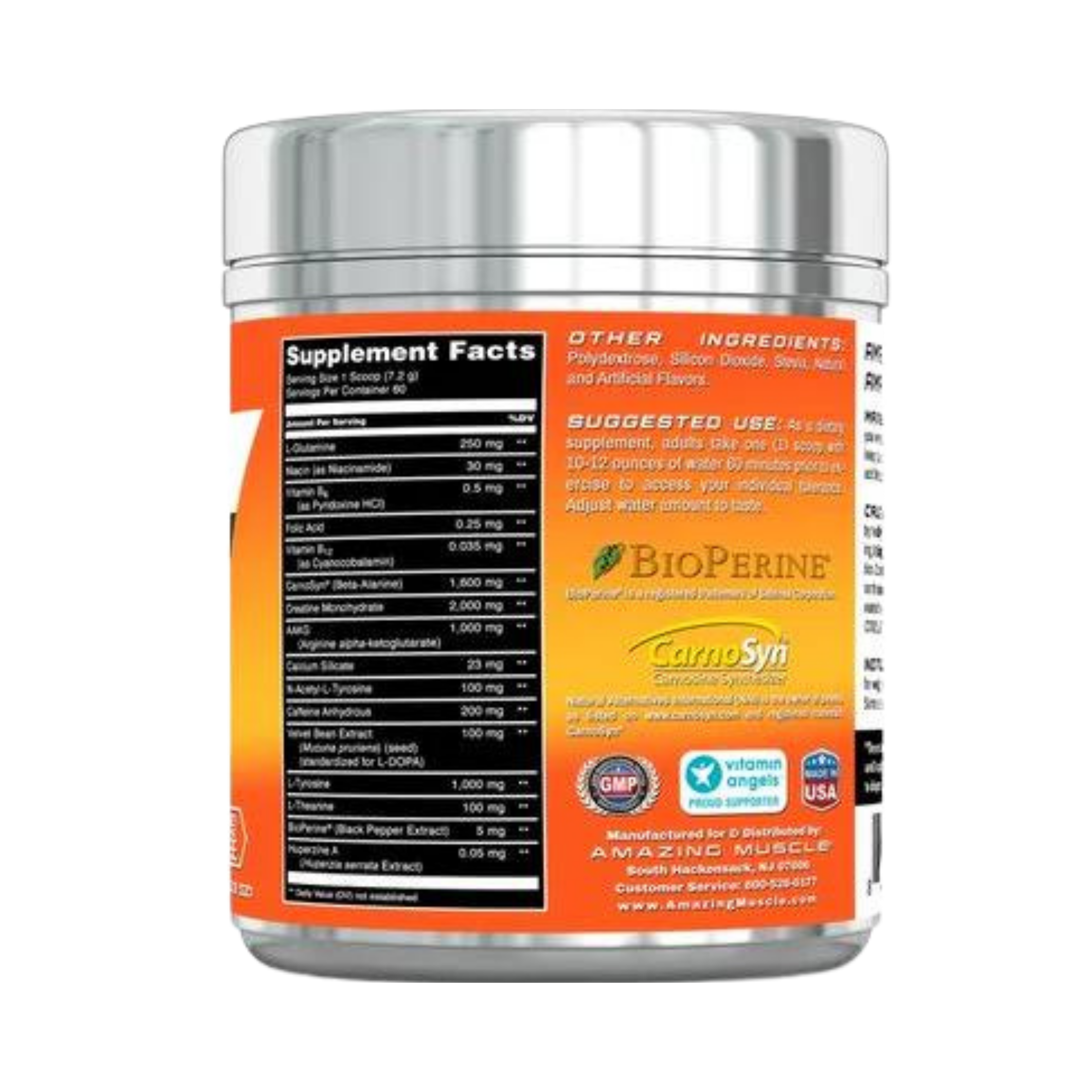 Amazing Muscle, Max Boost Advanced Pre-Workout Formula, Orange, 60 Servings