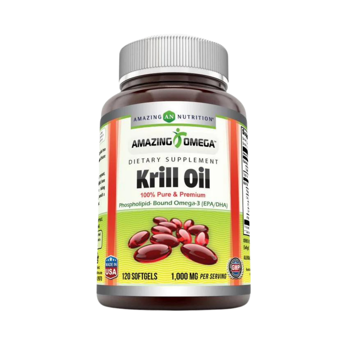 Amazing Omega, Krill Oil with Omega 3s EPA, DHA 1000mg, 120 Softgels