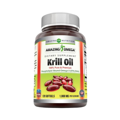 Amazing Omega, Krill Oil with Omega 3s EPA, DHA 1000mg, 120 Softgels