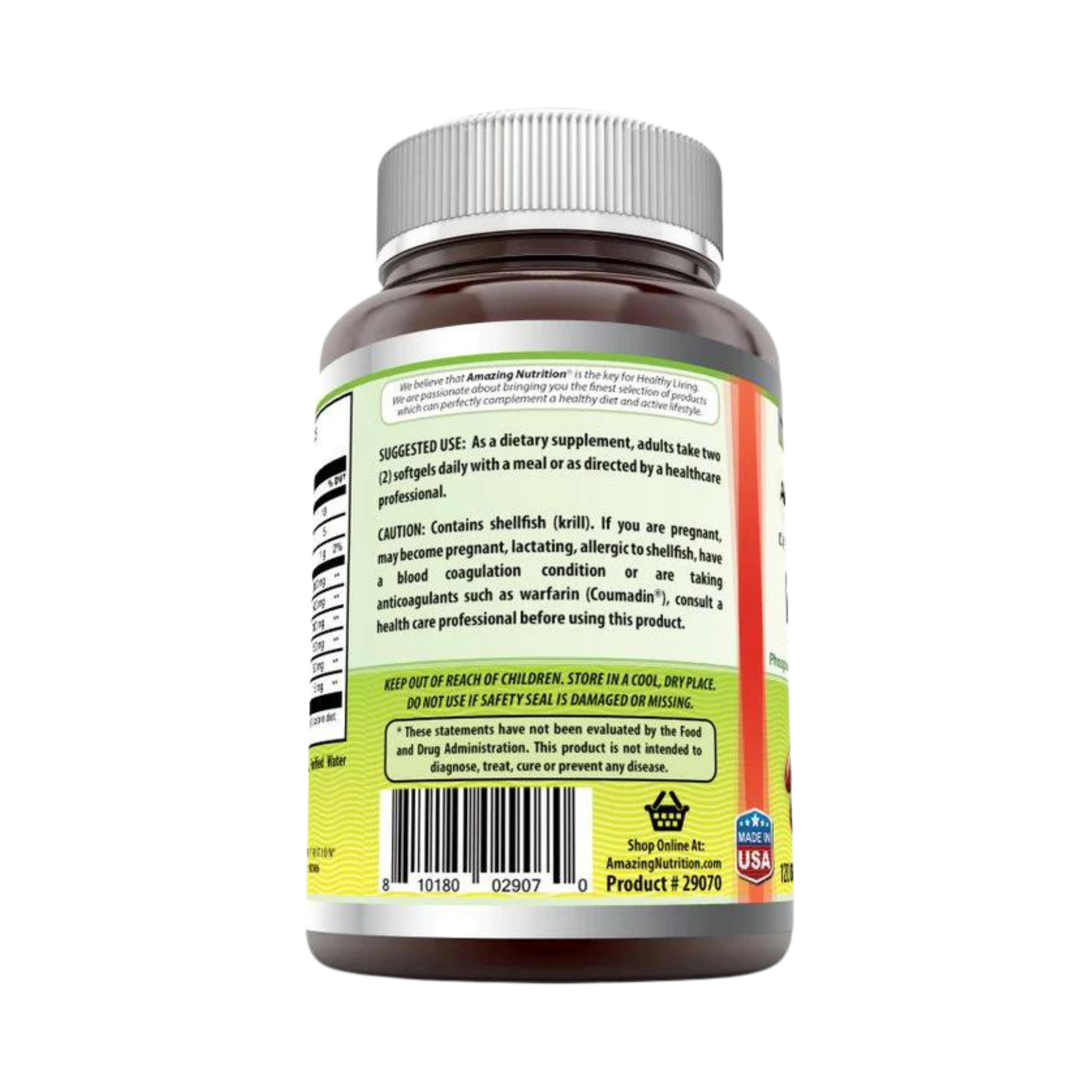 Amazing Omega, Krill Oil with Omega 3s EPA, DHA 1000mg, 120 Softgels