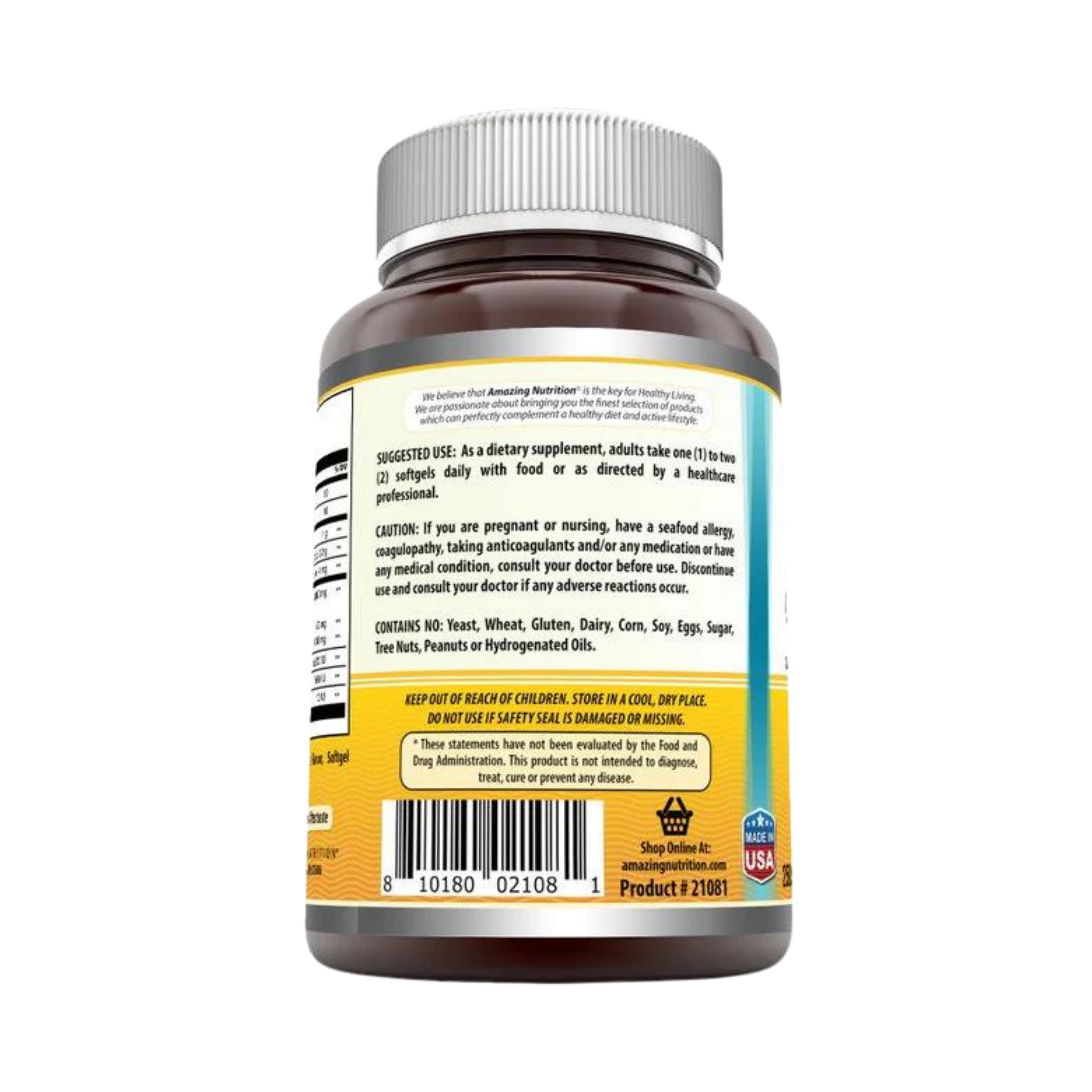 Amazing Omega, Norwegian Cod Liver Oil, Fresh Orange, 1000 Mg, 250 Softgels