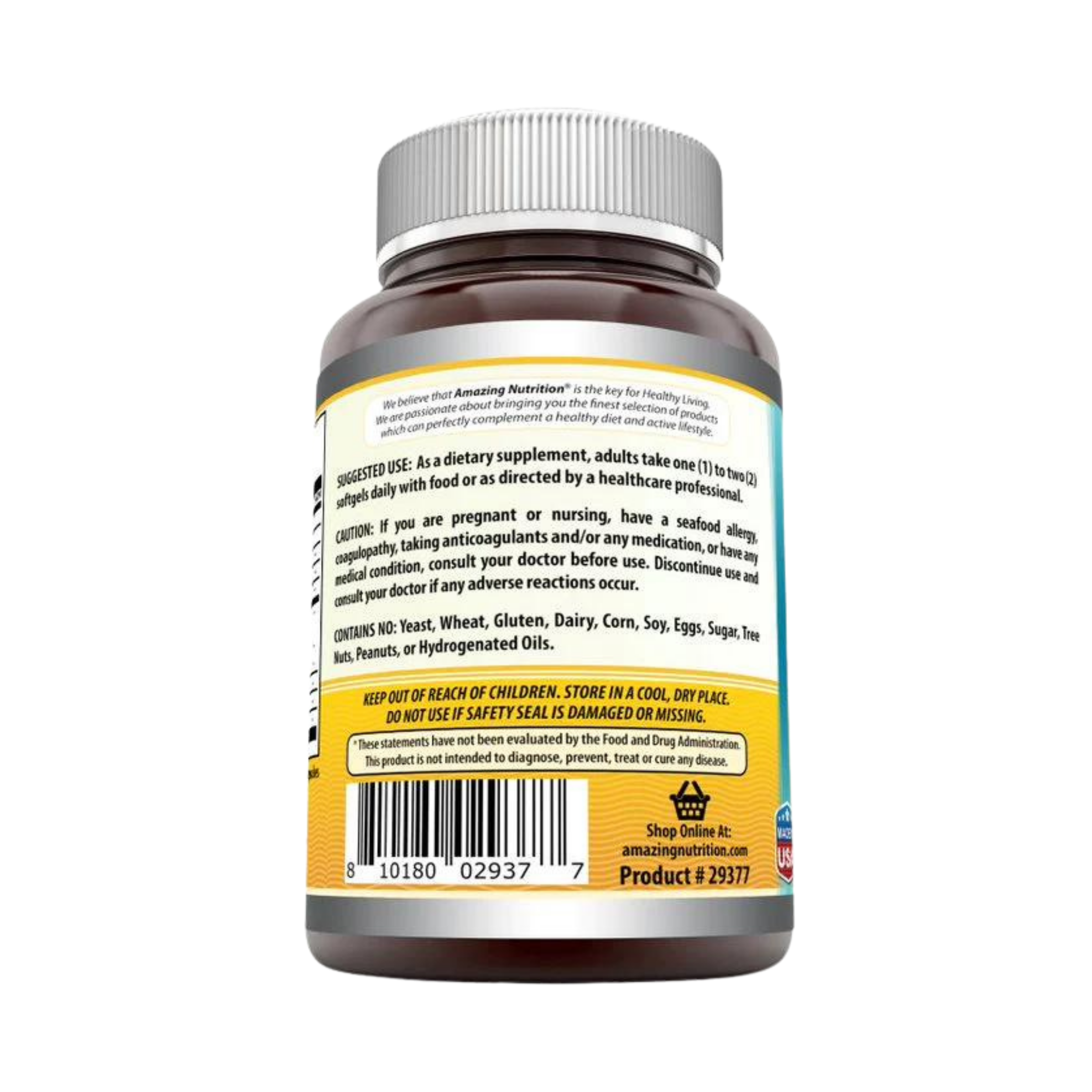 Amazing Omega, Norwegian Cod Liver Oil, Fresh lemon, 1250 mg, 120 Softgels