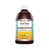 Amazing Omega, Norwegian Cod Liver Oil, Fresh Lemon, 16 Oz