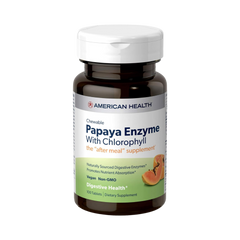 American Health, Papaya Enzyme with Chlorophyll, 100 Tablets