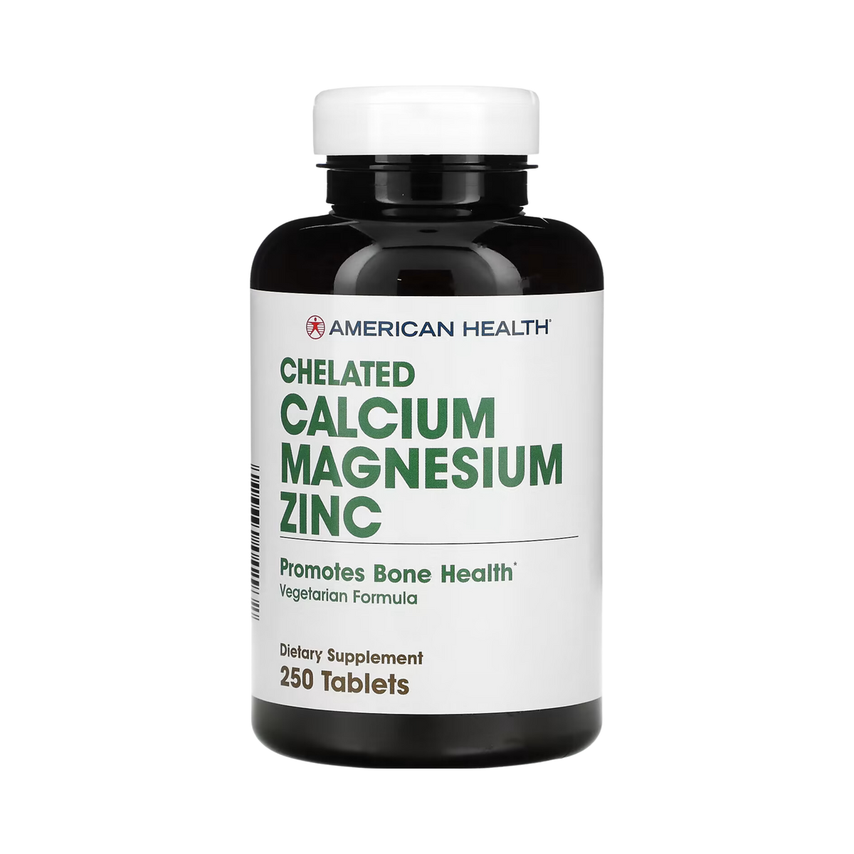 American Health, Chelated Calcium and Magnesium with Zinc, 250 Tablets