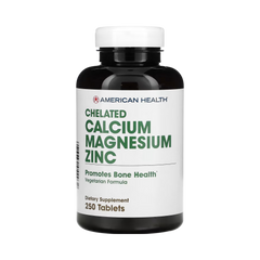 American Health, Chelated Calcium and Magnesium with Zinc, 250 Tablets