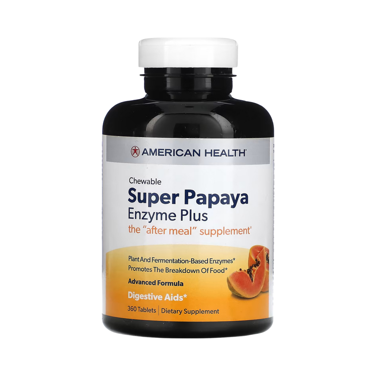 American Health, Super Papaya Enzyme Plus, 360 Tablets