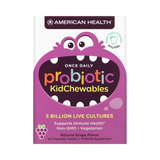 American Health, Probiotic Kid Chewables, Grape, 30 Tablets