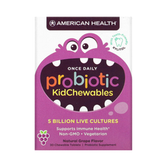 American Health, Probiotic Kid Chewables, Grape, 30 Tablets