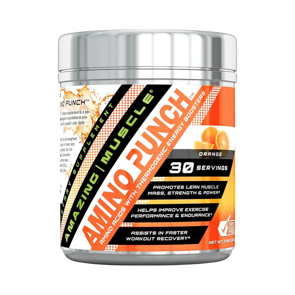 Amazing Muscle, Amino Punch, Orange, 30 Servings