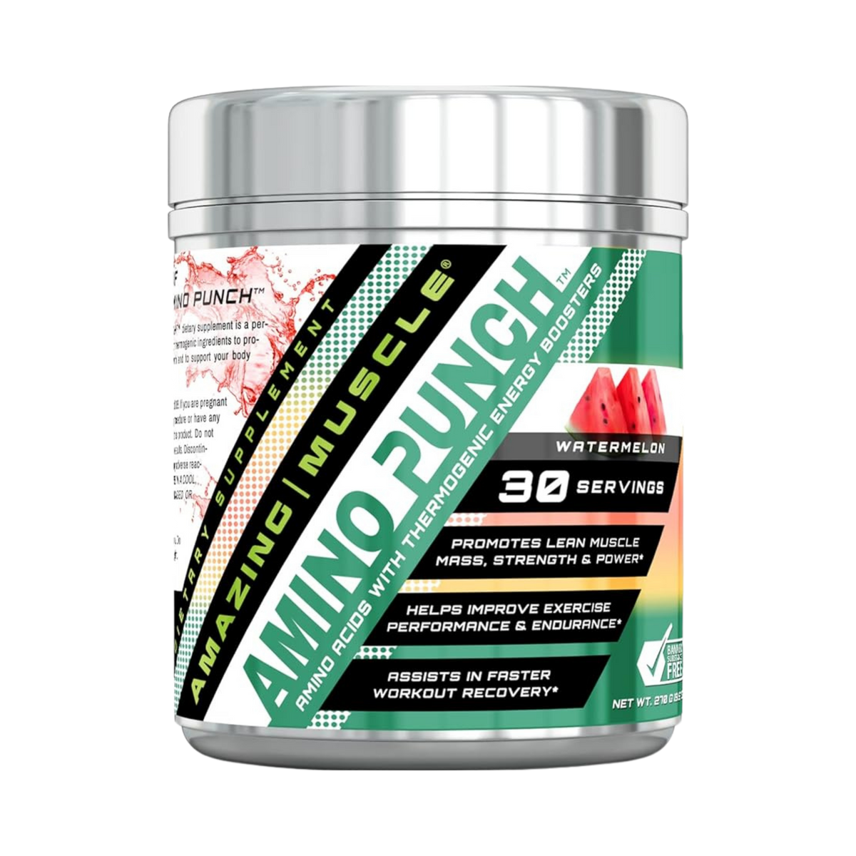 Amazing Muscle, Amino Punch, Watermelon, 30 Servings