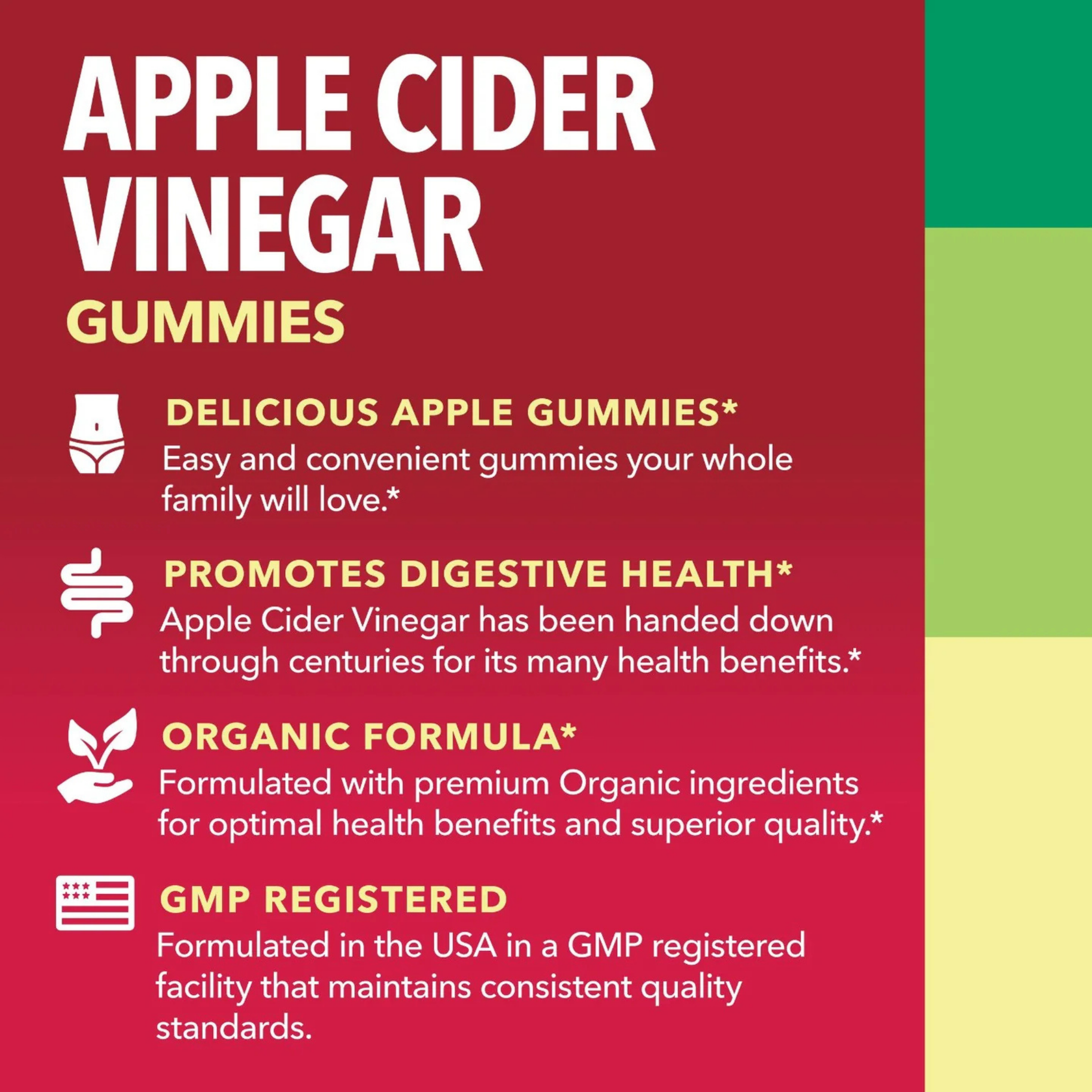 Havasu Nutrition, Apple Cider Vinegar Gummies, Natural Apple, 60 Gummies