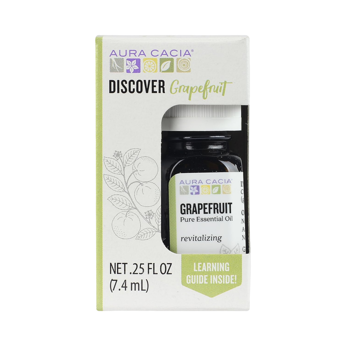 Aura Cacia, Discover Grapefruit, Essential Oil, 0.25 Fl Oz