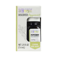 Aura Cacia, Discover Peppermint, Essential Oil, 0.25 Fl Oz