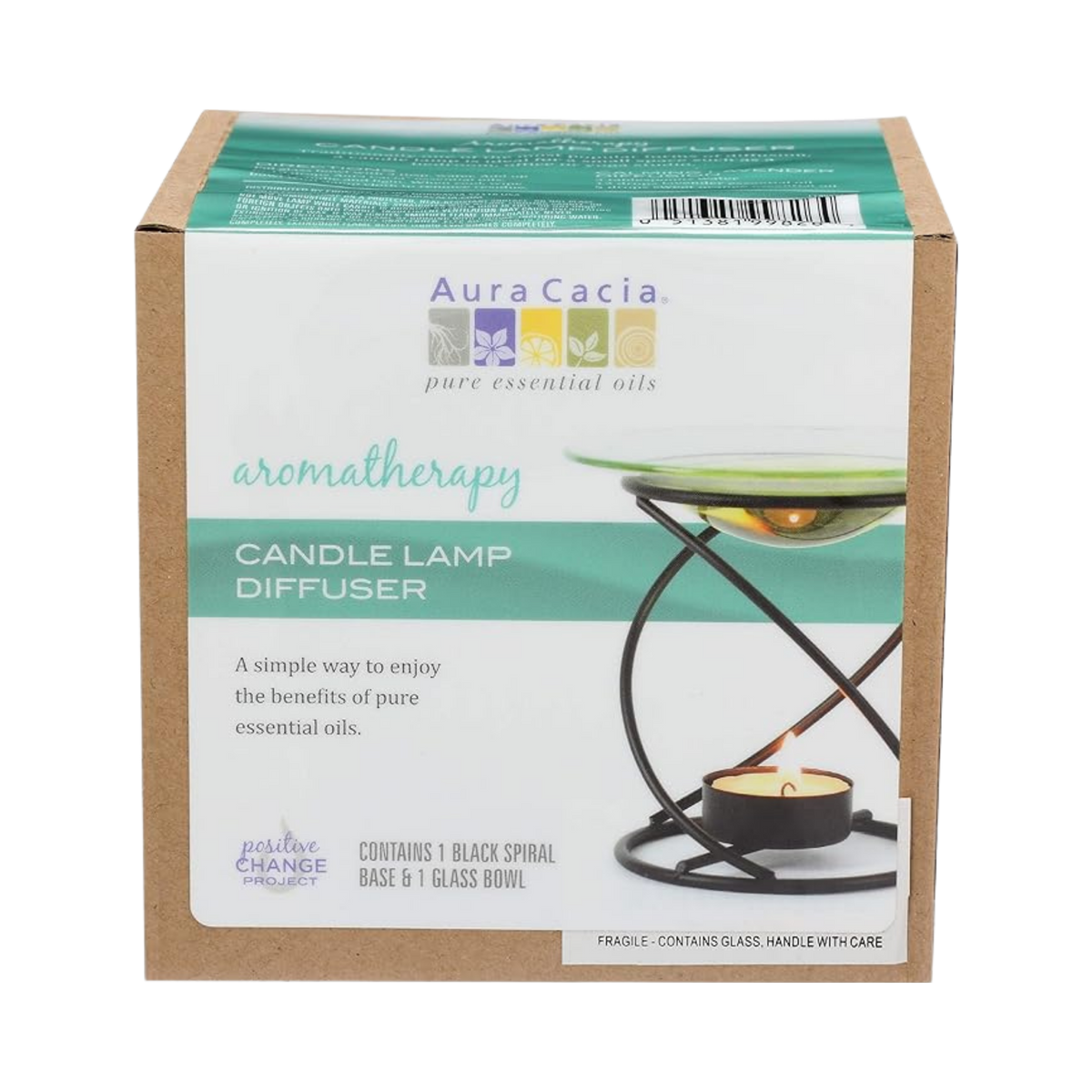 Aura Cacia, Black Spiral Candle Lamp, 1 Unit