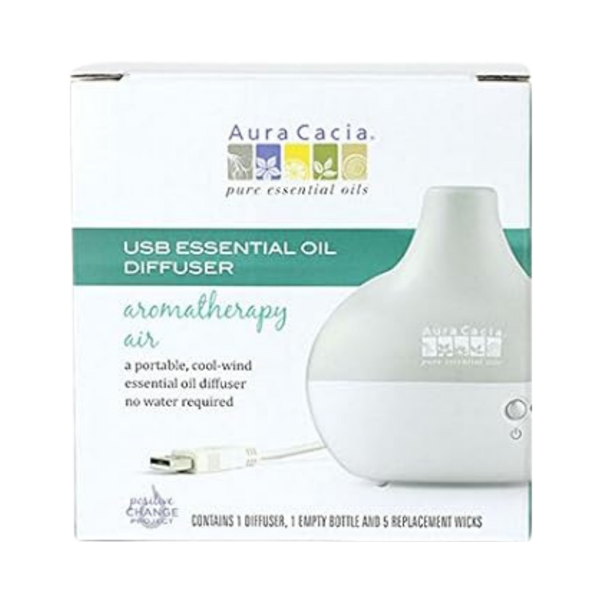 Aura Cacia, Aromatherapy Air, USB Essential Oil Diffuser