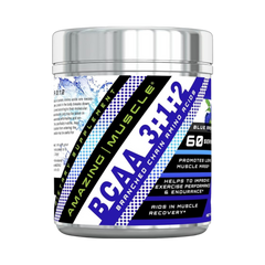 Amazing Muscle, BCAA 3:1:2 Branched Chain Amino Acid, Blue Raspberry, 60 servings