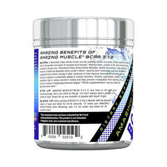 Amazing Muscle, BCAA 3:1:2 Branched Chain Amino Acid, Blue Raspberry, 60 servings