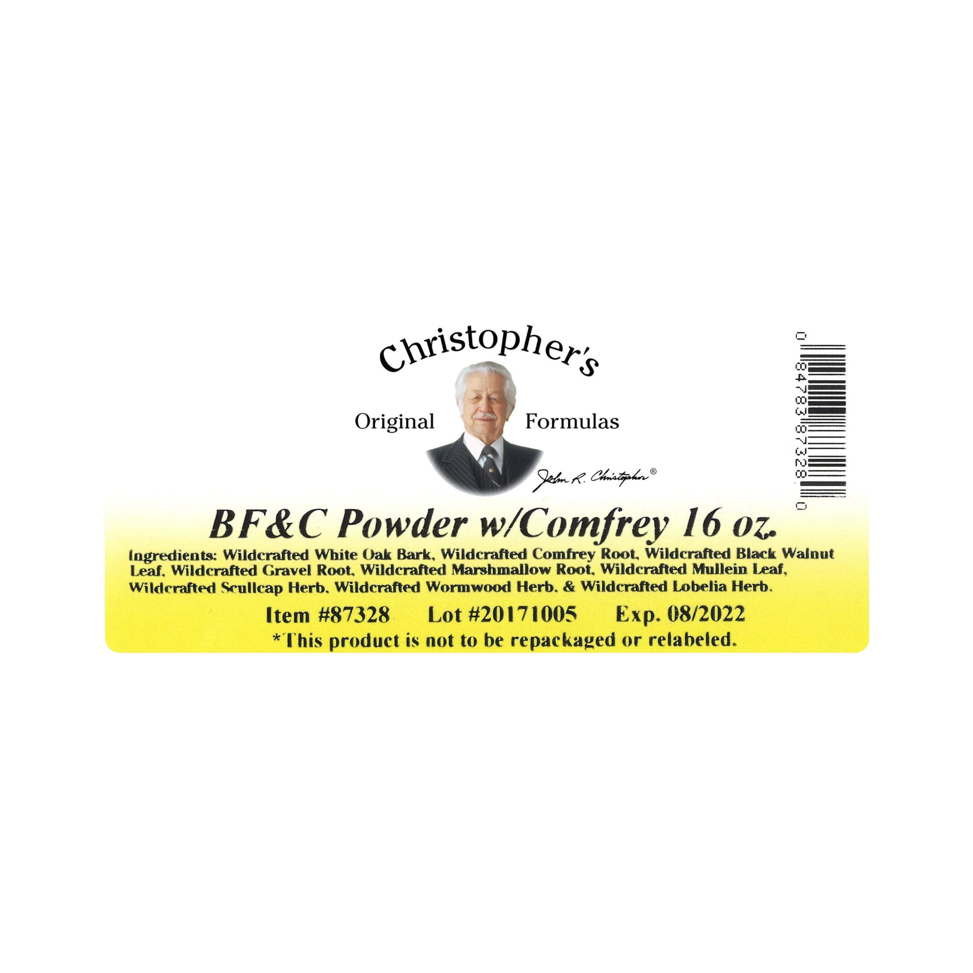 Christopher's Original Formulas, BF&C, Bulk 1 Lb. Powder