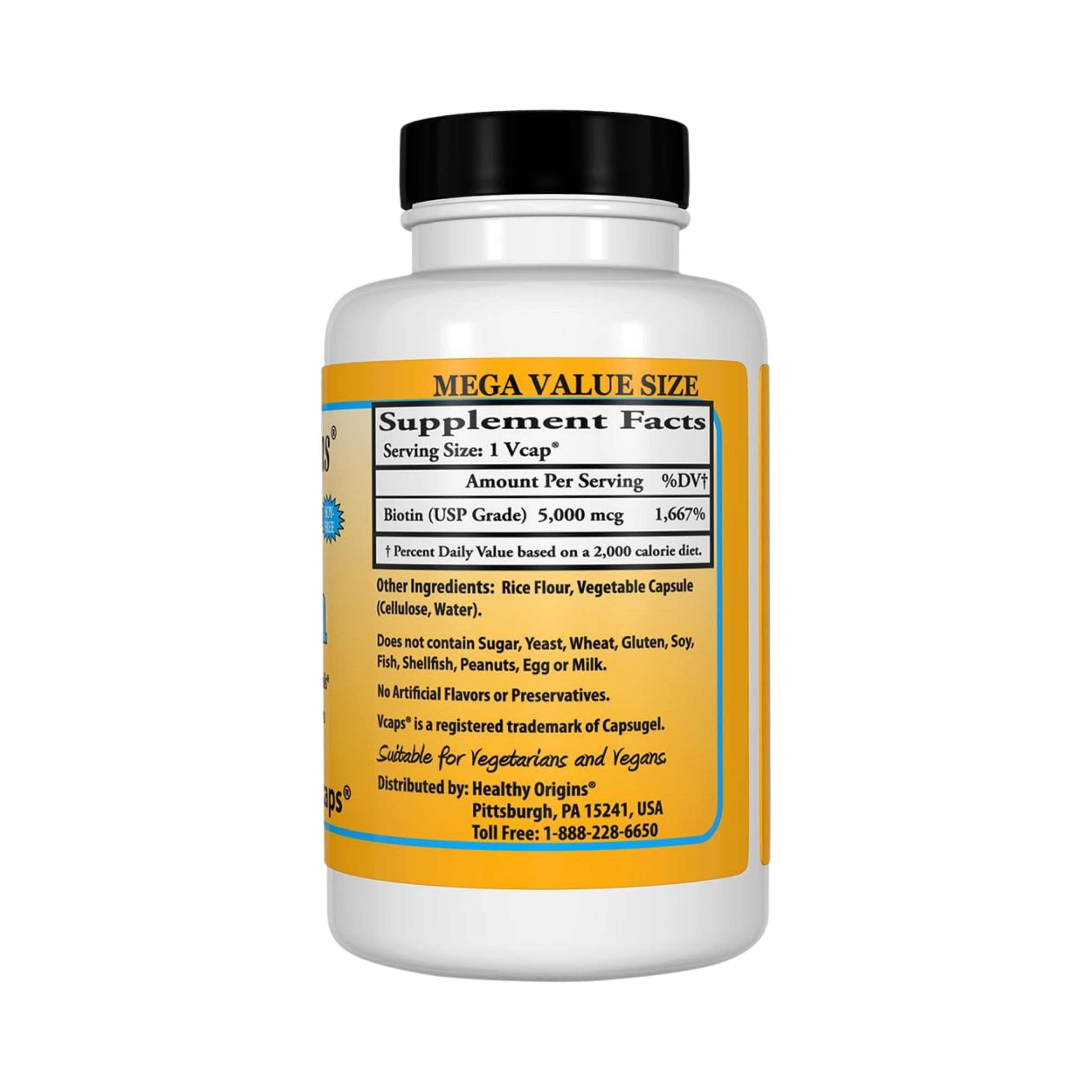 Healthy Origins, Biotin (B7), 10,000 Mcg, 360 VCaps