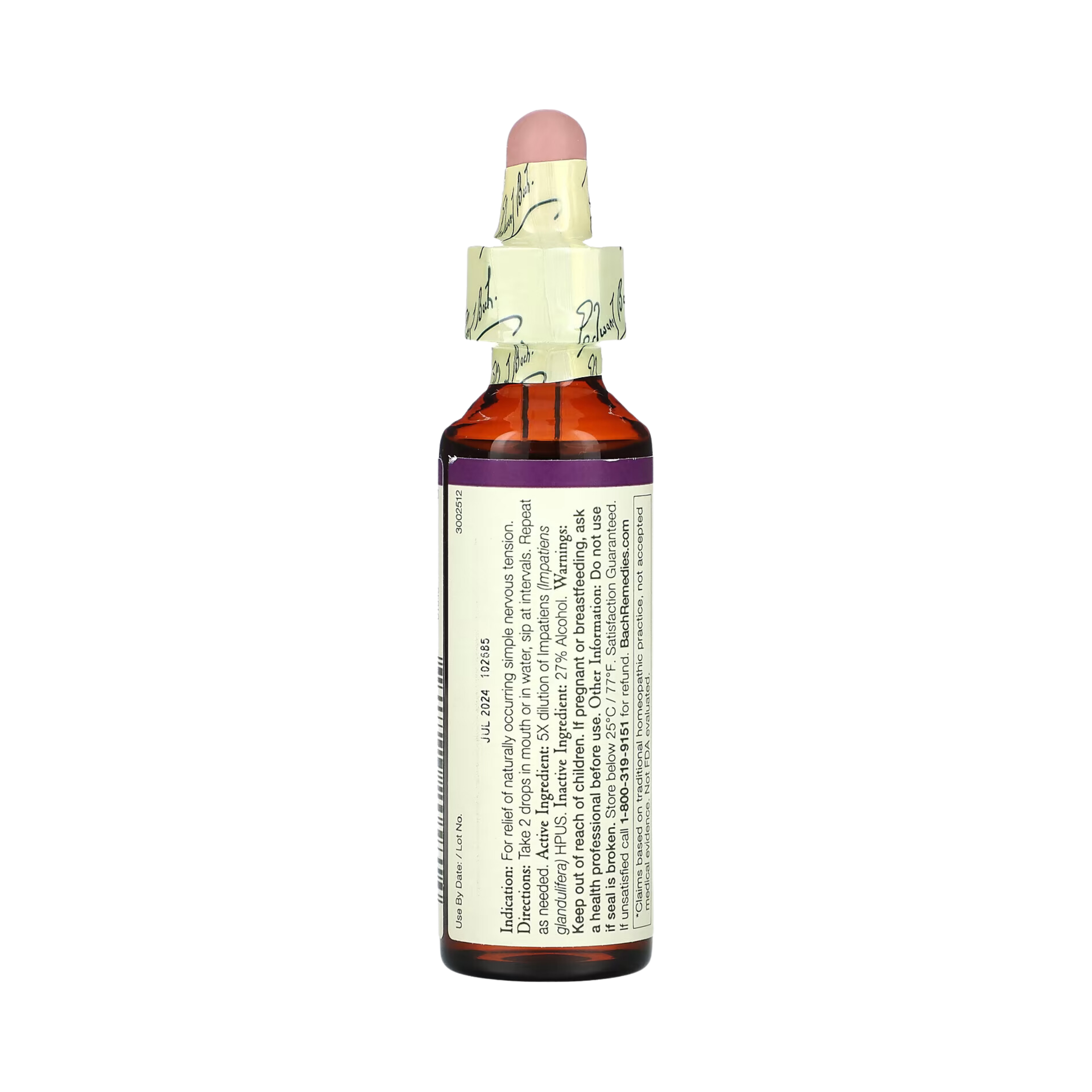 Bach, Original Flower Remedies, Impatiens, 20 Ml