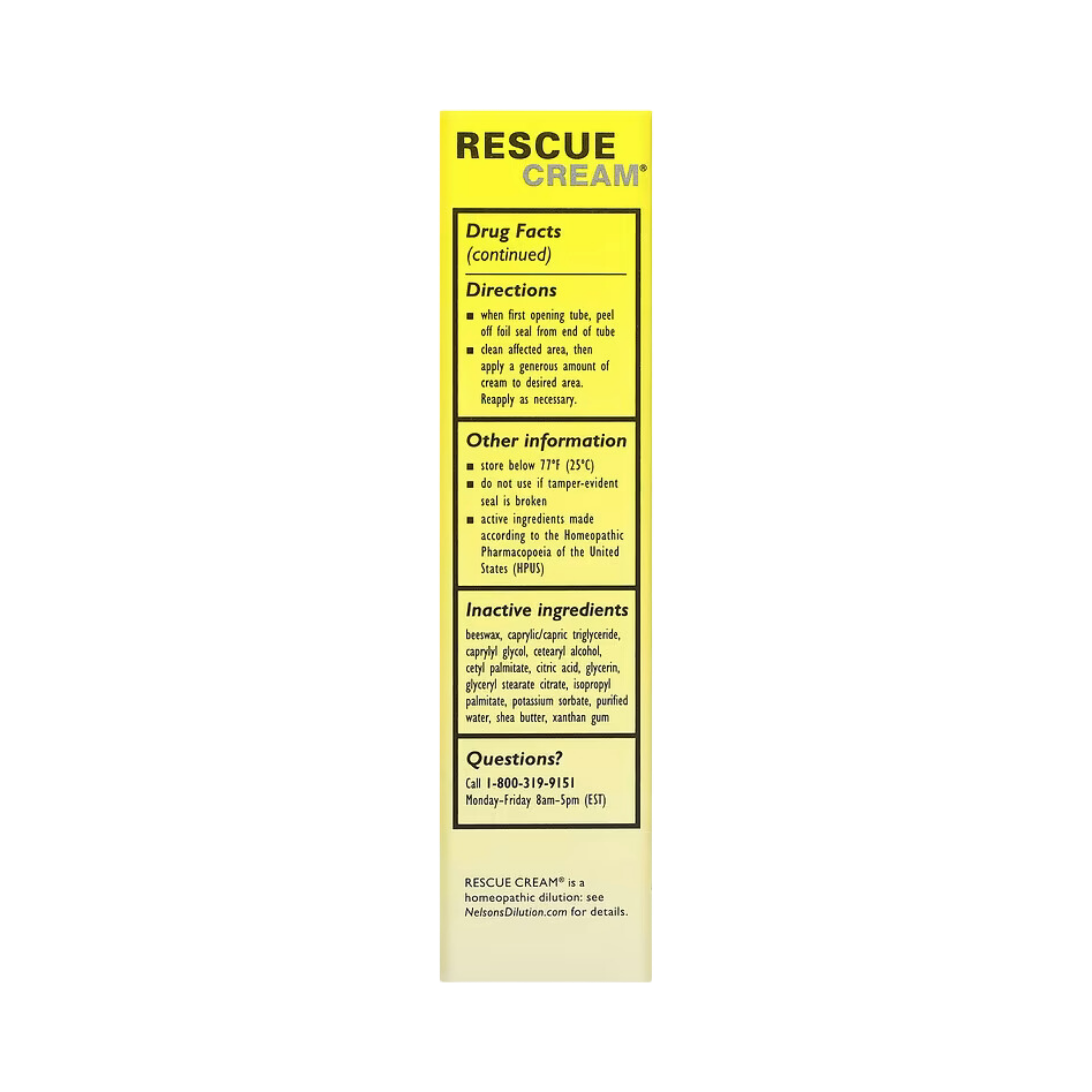 Bach, Original Flower Remedies, Rescue Cream, 30 g