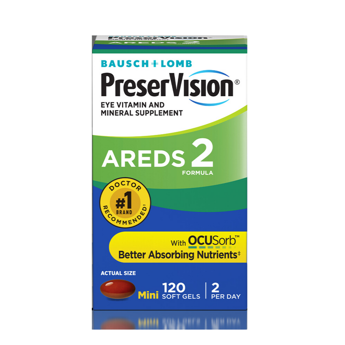 Bausch & Lomb, PreserVision, Eye Vitamin and Mineral Supplement, 120 Mini SoftGels