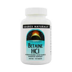 Source Naturals, Betaine HCl, 650mg, 90 Tablets