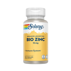 Solaray, Bio Zinc, 15 Mg, 100 Capsules