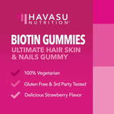 Havasu Nutrition, Biotin Gummies, Strawberry, 90 Gummies