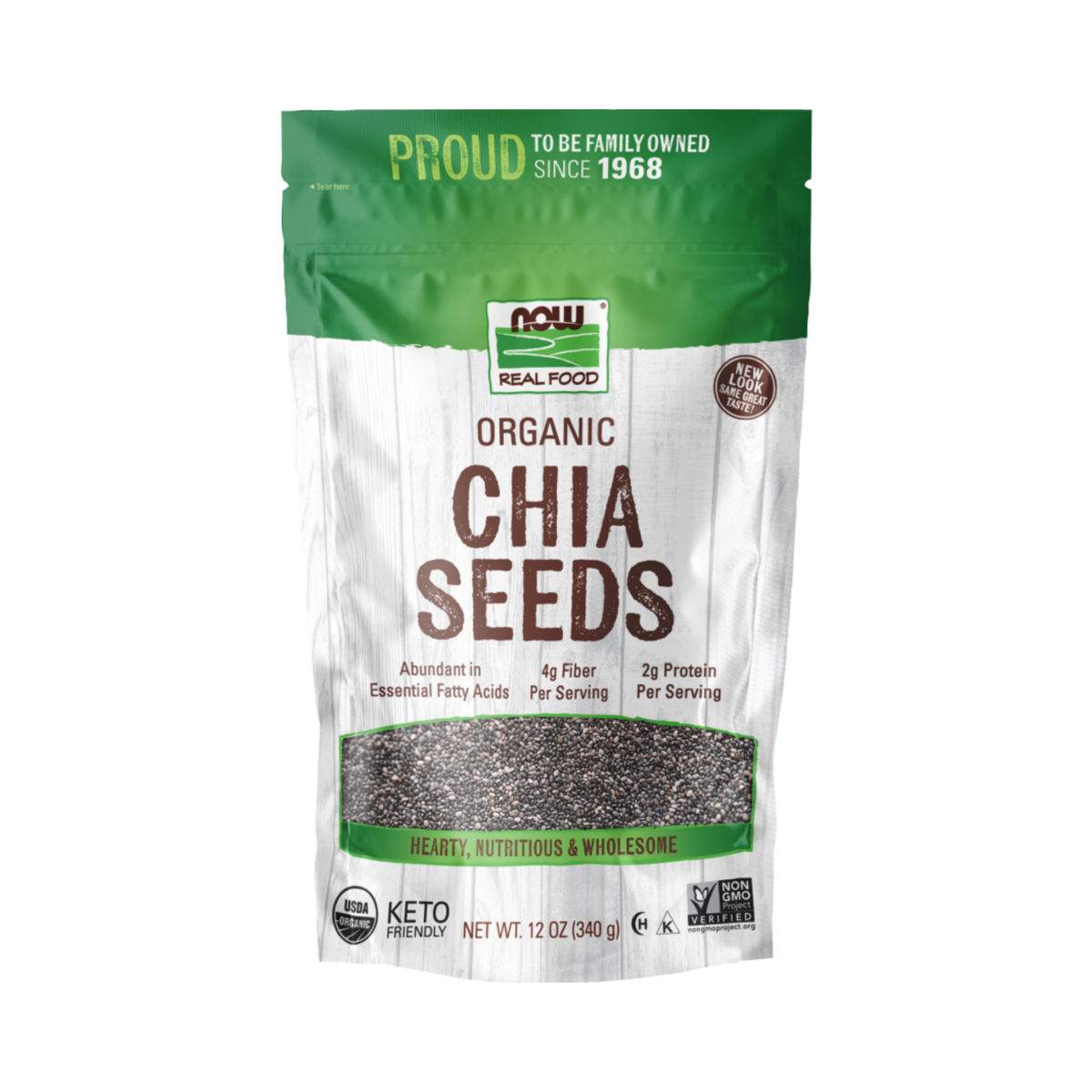 NOW Foods, Real Food, Organic Chia Seeds, 12 Oz